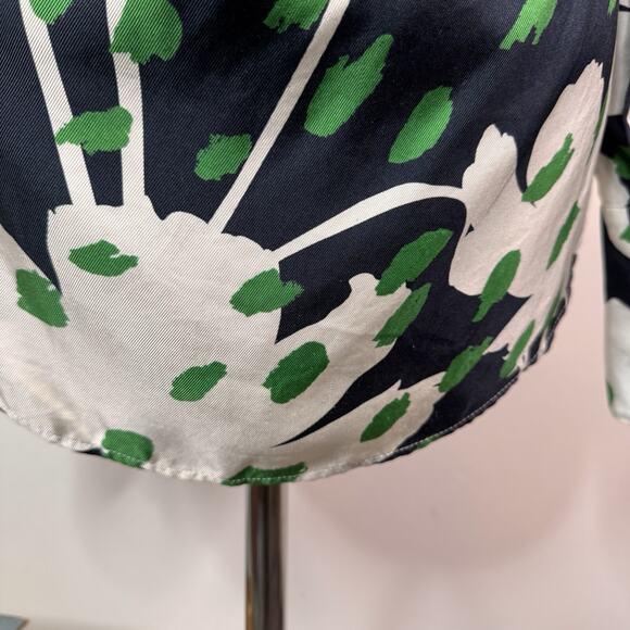 Monse Floral Button Up Top Cut Out Slashed Back Deconstructed Size 6 Bold Floral - Picture 11 of 14